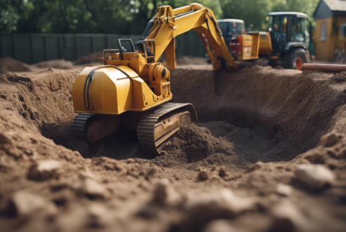 Excavation et préparation du terrain pour une fosse septique optimale